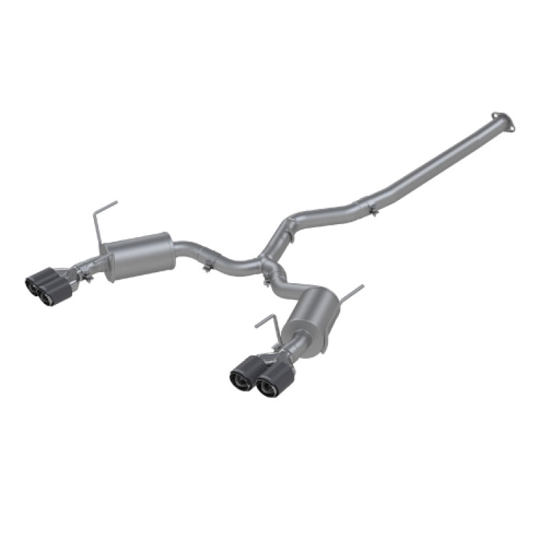 MBRP 15-19 Subaru WRX 2.0L/STI 2.5L 3in Dual Split Rear Exit w/ 3.5in CF Tips - T304 Street Version - 0