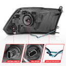 ANZO 2009-2018 Dodge Ram 1500/ 2500/ 3500 Crystal Headlights w/ Light Bar Chrome Housing-6