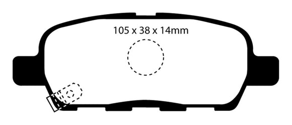 EBC 08-13 Infiniti EX35 3.5 Yellowstuff Rear Brake Pads