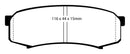 EBC 10+ Lexus GX460 4.6 Greenstuff Rear Brake Pads-5
