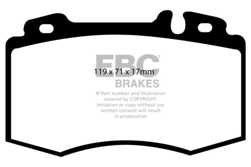 EBC 02-04 Mercedes-Benz C32 AMG (W203) 3.2 Supercharged Yellowstuff Front Brake Pads