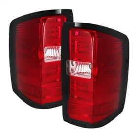 Spyder Chevy 1500 14-16 Light Bar LED Tail Lights Red Clear ALT-YD-CS14-LBLED-RC - 0
