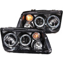 ANZO 1999-2005 Volkswagen Jetta Projector Headlights w/ Halo Black (CCFL)-1