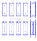 King Engine Bearings BMW S65B40A Crankshaft Main Bearing Set (Set of 5)-2