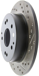 StopTech 02-06 Acura RSX Incl. Type S / 97-01 Integra Type R Slotted & Drilled Left Rear Rotor-13