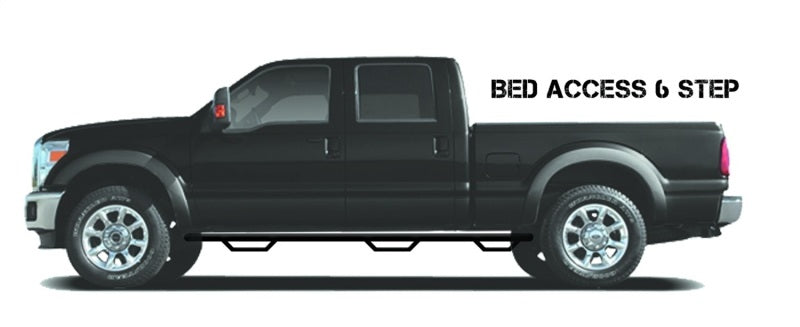 N-Fab Podium LG 15.5-19 Dodge RAM 1500 Crew Cab 6.4ft Bed - Bed Access - Tex. Black - 3in - 0