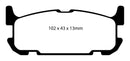 EBC 04-05 Mazda Miata MX5 1.8 (Sports Suspension) Yellowstuff Rear Brake Pads-6