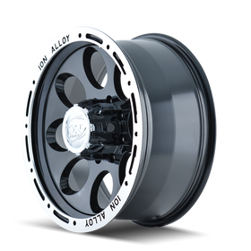 ION Type 174 15x8 / 5x139.7 BP / -27mm Offset / 108mm Hub Black/Machined Wheel - 0