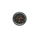 Russell Performance 100 psi fuel pressure gauge black face chrome case (Liquid-filled)-3