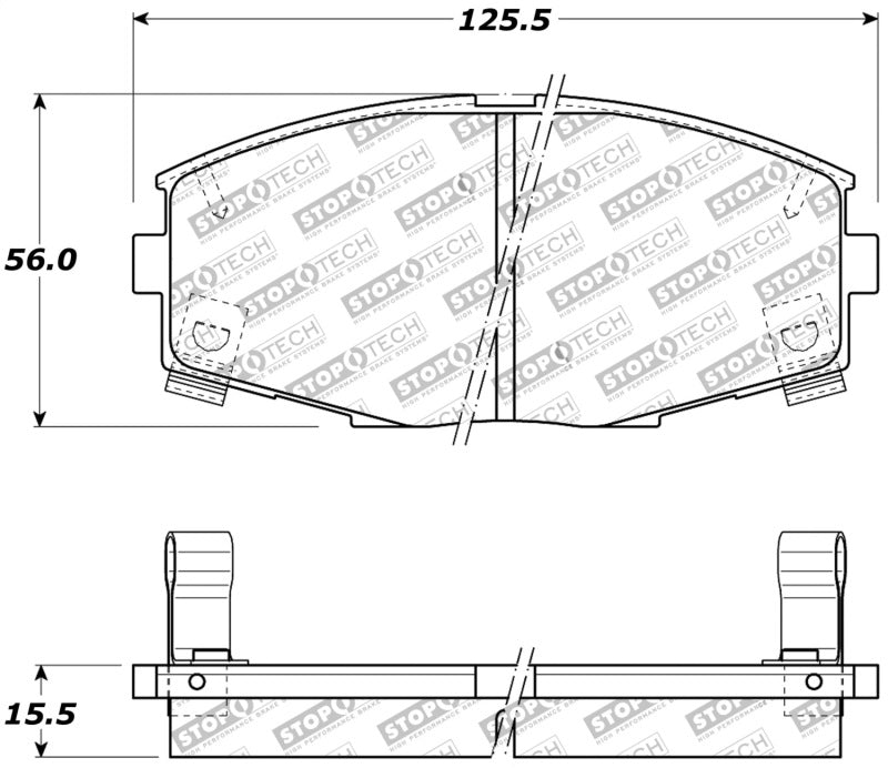 StopTech Performance 87-92 MK3 Supra Front Brake Pads - 0