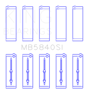 King Engine Bearings Chrysler/Dodge Gen 3 Hemi 5.7L/6.1L/6.4L Crankshaft Main Bearing Set (Set of 5) - 0