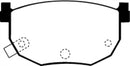 EBC 99-01 Hyundai Elantra 2.0 Greenstuff Rear Brake Pads-10