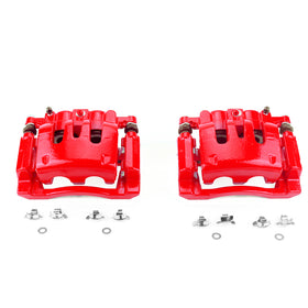 Power Stop 08-12 Ford F-250 Super Duty Rear Red Calipers w/Brackets - Pair - 0