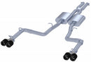 MBRP 2015+ Dodge Challenger 3.6L SS 2.5in Quad Tip Split Rear Exit w/ Carbon Fiber Tips - T304-5