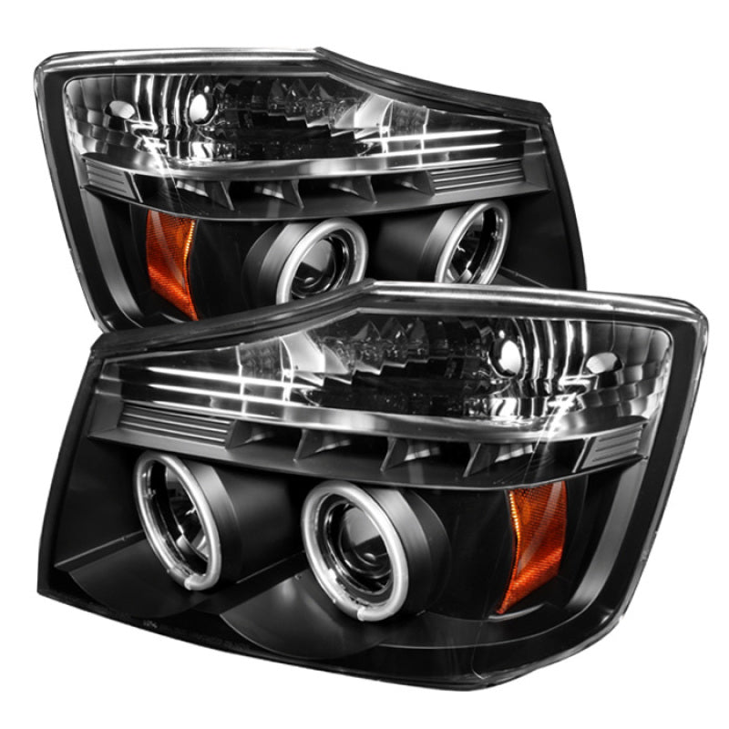 Spyder Nissan Titan 04-14/Armada 04-07 Projector Headlights CCFL Halo LED Blk PRO-YD-NTI04-CCFL-BK - 0