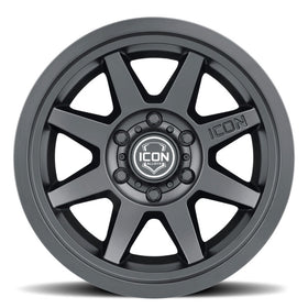 ICON Rebound 17x8.5 6x5.5 0mm Offset 4.75in BS 106.1mm Bore Satin Black Wheel - 0