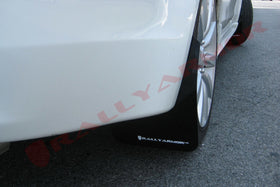 Rally Armor 07-17 Mitsubishi Lancer Black UR Mud Flap w/ White Logo - 0