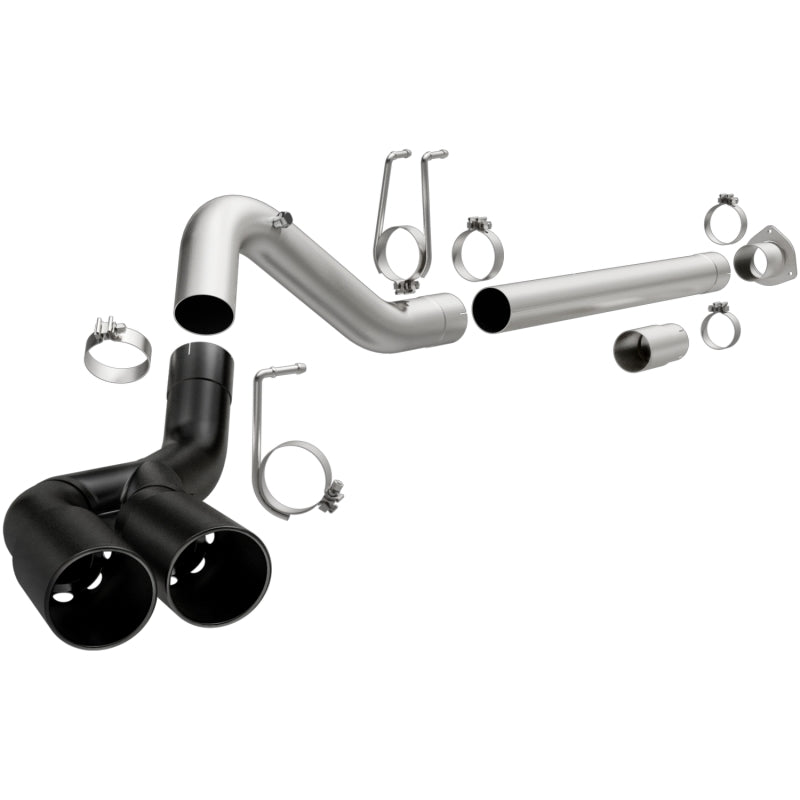 MagnaFlow 08-18 Ford F-250/F-350/F-450 4.6L/6.7 DPF-Back Black 4in Dual Single Rear Exit - 0