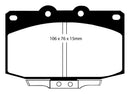 EBC 86-89 Mazda RX7 2.4 (1.3 Rotary)(Vented Rear Rotors) Redstuff Front Brake Pads-4