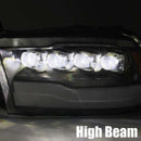 AlphaRex 09-18 Dodge Ram 1500HD NOVA LED Projector Headlights Plank Style Design Gloss Black w/DRL-8