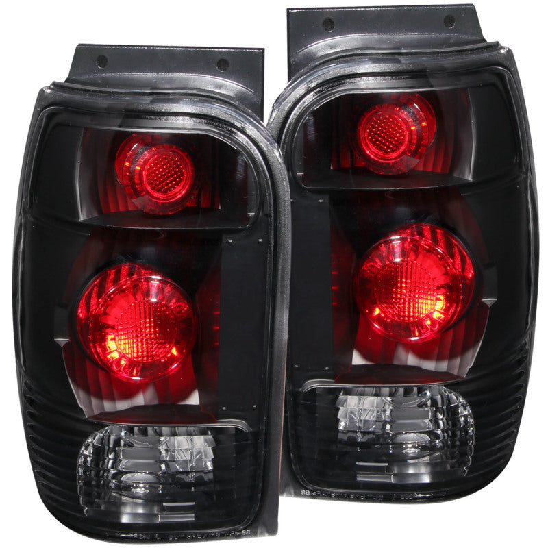 ANZO 1998-2001 Ford Explorer Taillights Black - 0