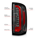 ANZO 15-21 Chevrolet Colorado Full LED Tail Lights w/ Red Lightbar Black Housing Clear Lens-9