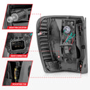 ANZO 1999-2004 Jeep Grand Cherokee LED Tail Lights w/ Light Bar Black Housing Smoke Lens-7