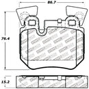 StopTech Performance 08-09 BMW 128i/135i Coupe Rear Brake Pads-6