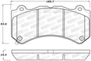 StopTech Performance 09-15 Cadillac CTS Front Brake Pads-2