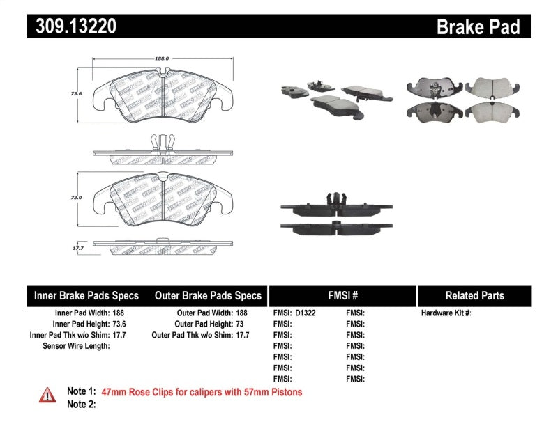 StopTech Performance 08-10 Audi A5 / 10 S4 / 09-10 Audi A4 (except Quattro) Front Brake Pads - 0