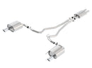 Borla ATAK Cat Back 15 Ford Mustang 3.7L V6 MT/AT 2.25in Pipe 4in Single Round Rolled Tips-2