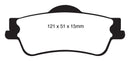 EBC 11+ Chevrolet Caprice 3.6 Yellowstuff Rear Brake Pads-3