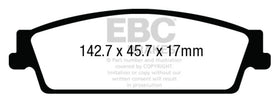 EBC 15+ Gac Yukon XL / Denali XL 1500 Extra Duty Rear Brake Pads - 0