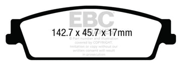 EBC 15+ Gac Yukon XL / Denali XL 1500 Extra Duty Rear Brake Pads - 0