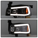 Spyder Dodge Charger 06-10 Projector Headlights - LED Light Bar - Black PRO-YD-DCH05V2-LB-BK-10