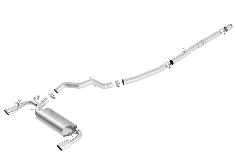 Borla 16-17 Ford Focus RS 2.3L MT Round Angle-Cut Tips Split Rear Exit ATAK Catback Exhaust - 0