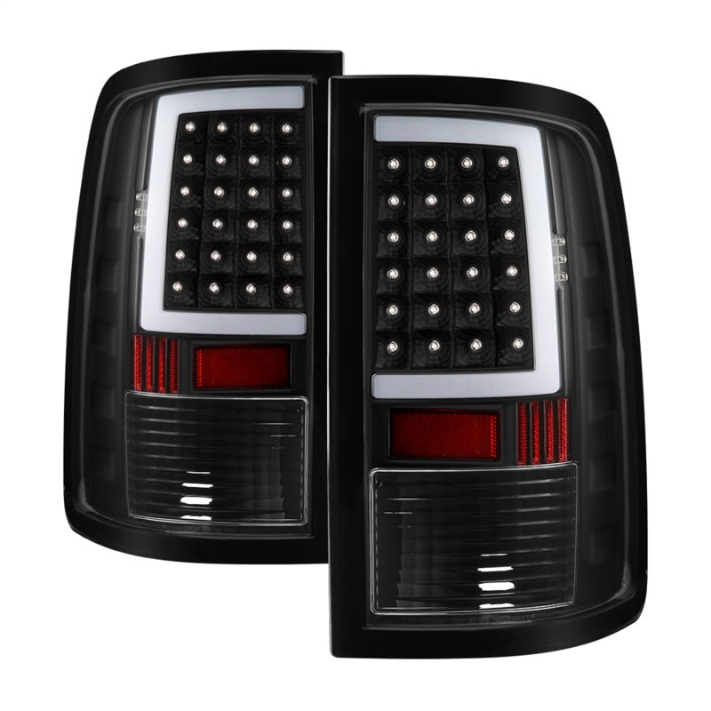 xTune 13-18 Dodge Ram 1500 LED Tail Lights - Black (ALT-ON-DRAM13V2-LBLED-BK) - 0