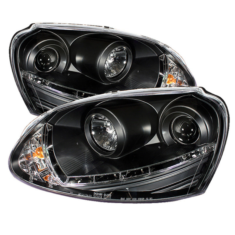 Spyder Volkswagen GTI 06-09/Jetta 06-09 Xenon/HID Model Only - DRL Black PRO-YD-VG06-HID-DRL-BK - 0