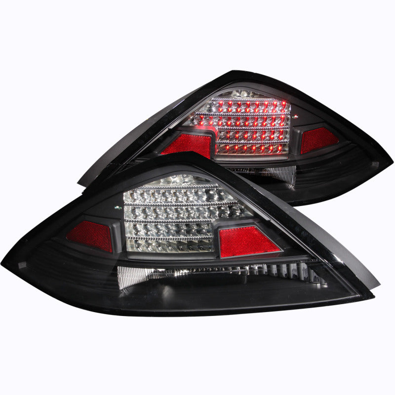 ANZO 2003-2005 Honda Accord LED Taillights Black - 0