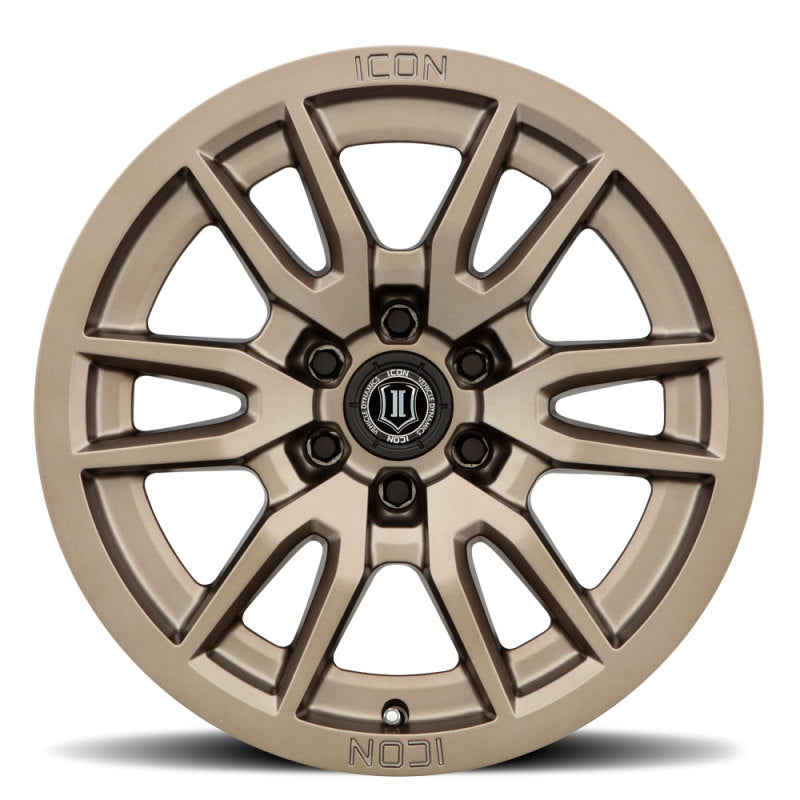 ICON Vector 6 17x8.5 6x5.5 0mm Offset 4.75in BS 106.1mm Bore Bronze Wheel - 0