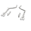 MagnaFlow Axle-Back, SS, 2.5in, Quad Split Rear 3.5in Tip 2015 Dodge Challenger 3.6L V6-36