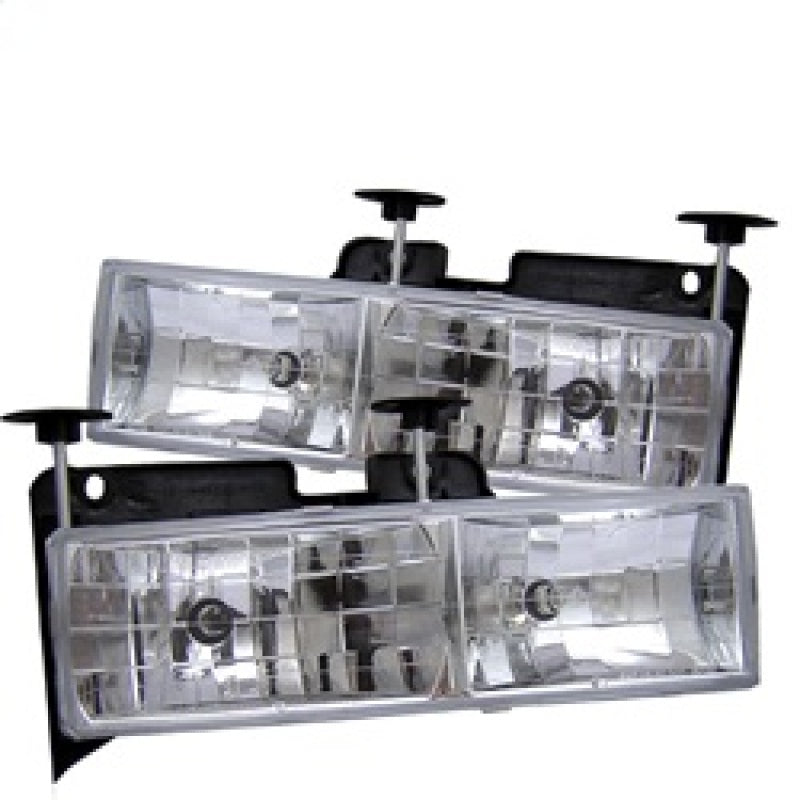 Spyder Chevy C/K Series 1500/2500 88-99/Chevy Tahoe 95-99Crystal Glass Headlights Chrm HD-YD-CCK88-C - 0