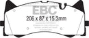 EBC 2015+ Mercedes-Benz C63 AMG (W205) 4.0L Twin Turbo Redstuff Front Brake Pads-2