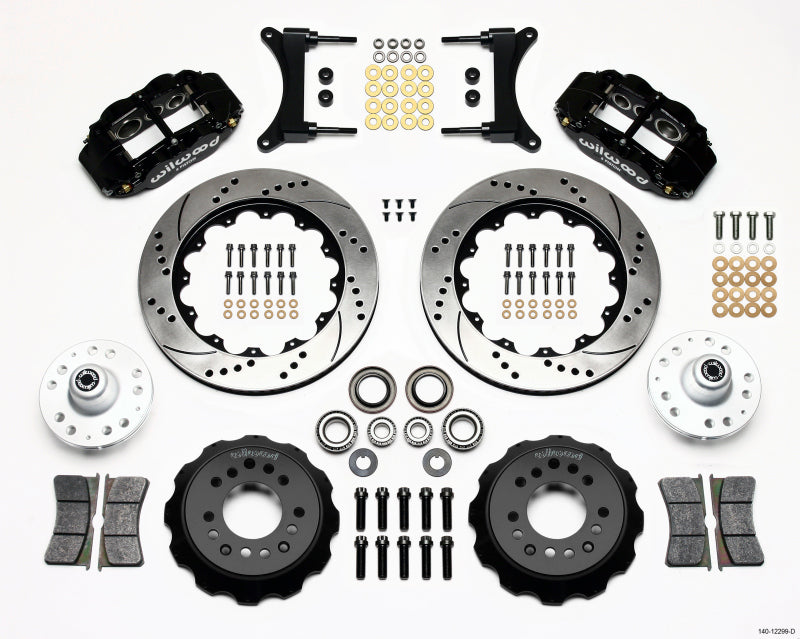 Wilwood Narrow Superlite 6R Front Hub Kit 14.00in Drilled 79-87 GM G Body - 0