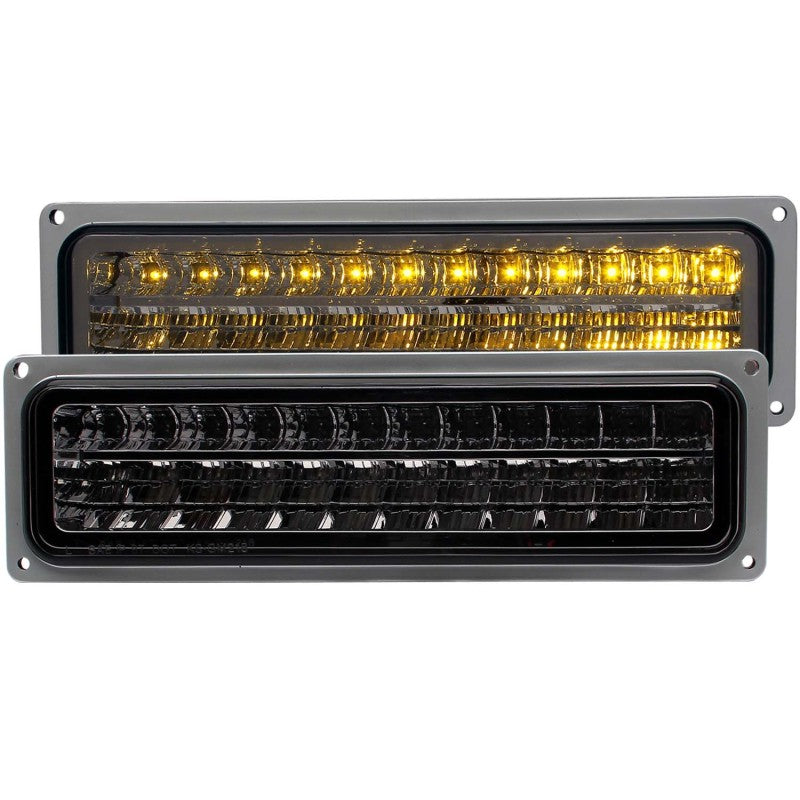 ANZO 1988-1998 Chevrolet C1500 LED Parking Lights Smoke - 0