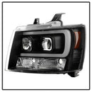 Spyder 07-14 Chevy Suburban/1500/2500/Tahoe V2 Projector Headlights Blk PRO-YD-CSUB07V2-DRL-BK-14