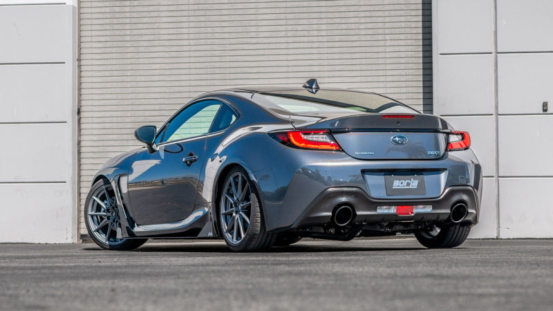 Borla 22-23 Subaru BRZ/Toyota GR86 2.4L RWD AT/MT S-Type Catback Exhaust - Black Chrome Tips - 0