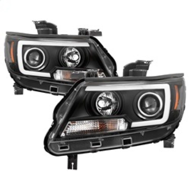 Spyder 15-17 Chevy Colorado Projector Headlights - Light Bar LED - Black (PRO-YD-CCO15-LBDRL-BK) - 0