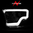 ANZO 2009-2018 Dodge Ram 1500/ 2500/ 3500 Crystal Headlights w/ Light Bar Chrome Housing-9