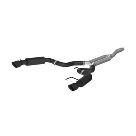 MBRP 15-19 Ford Mustang EcoBoost 2.3L Black 3in Cat Back Dual Split Rear Exit (Race Version) - 0